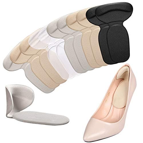 6 Pairs Heel Cushion Inserts- Shoe Heel Grips, Non Slip Gel Back of Heel Liners, Suitable for Oversized Heels Shoe Pads for Women