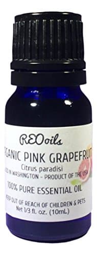 Organic Pink Grapefruit Essential Oil From The USA, Citrus Paradisi 10 mL, Euro Dropper, by REOoils