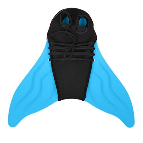 GOALUKK Mermaid Tails for Swimming with Monofin Training Diving Swim Fin for Kids and Adults(Pink Blue Black)