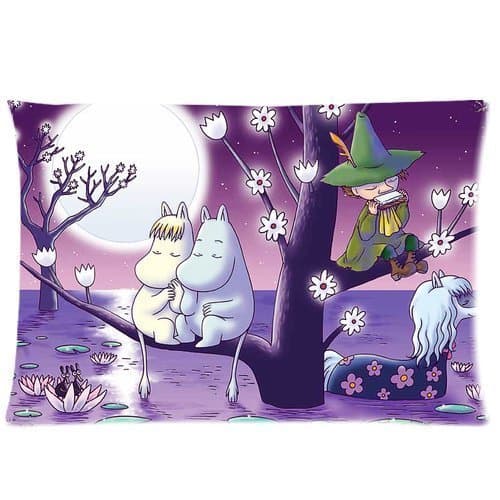 Huirong Pillowcase Design 20 X 30 inch Moomin Valley Cartoon Pillow Protector, Best Pillow Cover,One side printing