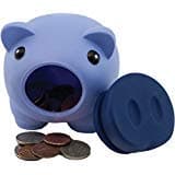 Piggy Banks (Coin Holder) (Unbreakable/Shatterproof) (Plastic Pigs for Storing Money, Coins, Miz)(Shatter Proof)(Multiple Colors)(3 Pigs Per Pack)(Purple, Green, Blue)
