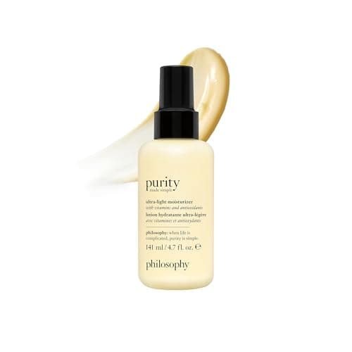 philosophy purity moisturiser 141ml, ultra-light face cream, 24-hour hydration, with vitamins and antioxidants
