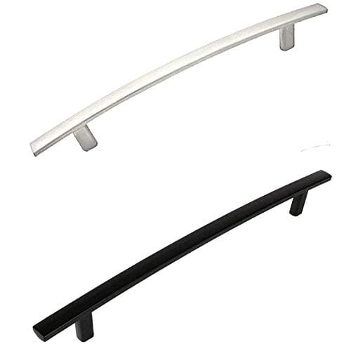 Aviano Hardware | 10 Pack Modern Curved Arch Handle | Cabinet,Drawer & Furniture Hardware | Kitchen Cupboard Door, Bedroom Dresser Drawer, Wardrobe and Office Furniture (Satin Nickel, 10-5/16")