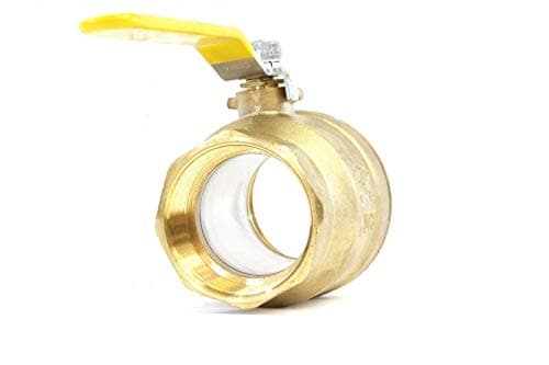CMI Inc - 2" Brass Ball Valve, Female Threaded Full Port, NPT Water Shut-Off Valve with Handle for Irrigation, Pool, & Commercial Pipe Systems – For Hot & Cold Water, Gas, Oil & Air Lines - 1 Pack