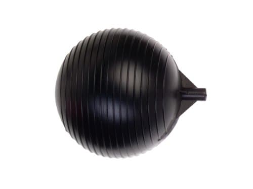 Kerick Valve PF06 Polyethylene Sphere Float Ball, 6" Diameter, 6" Length, 1/4" Female Thread,Black