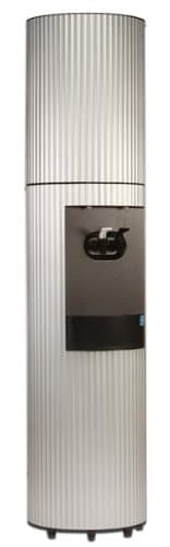 Celsius Water Cooler - Sandblasted & Fluted Brushed Aluminum Cabinet, Hot & Cold