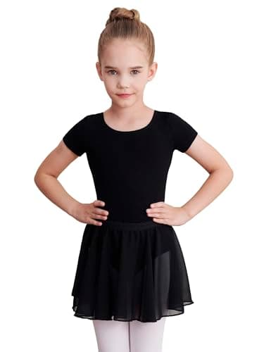 WEGETIT Leotards for Girls Ballet Dress Toddler Dance Leotard with Skirt Kids Gymnastics Outfits Ballet Dance Tutu Dress