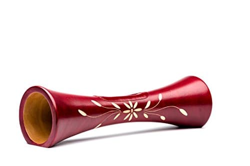 Mangobeat Dark Red FLOWER 14" – Natural Wood Speaker & Cell Phone Amplifier
