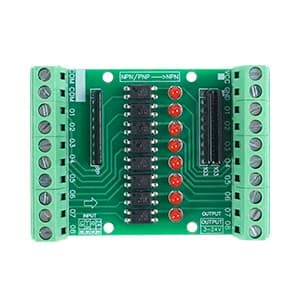 DONGKER Optocoupler Isolation Board,DC 3.3V 5V PNP NPN 8-Channel Signal Converter Opto Voltage Isolation Module