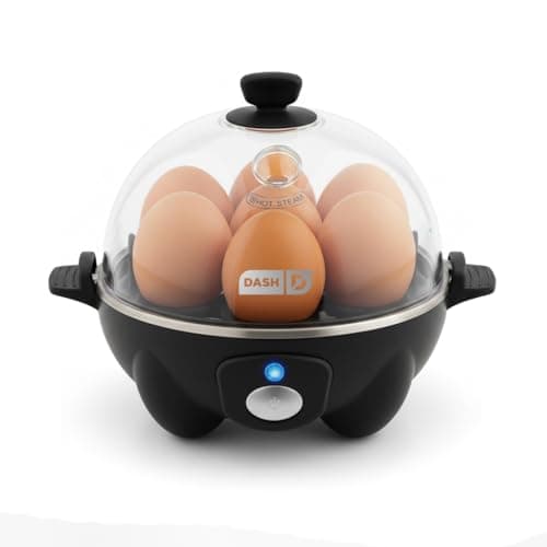 DASH - Egg Cooker Pressure Cooker for 7 Eggs with Automatic Shut-Off Function Black