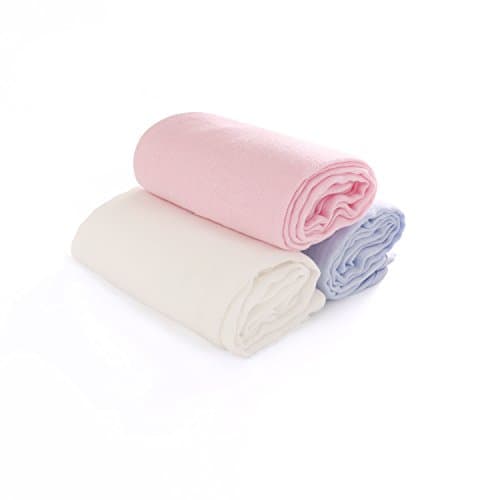 Baby Burp Cloth,70% Bamboo 30% Cotton Muslin Blankets,Super Soft Swaddling Wrap,Baby Muslin Cloth Diapers 3 Pack 31''x31''(Girls)