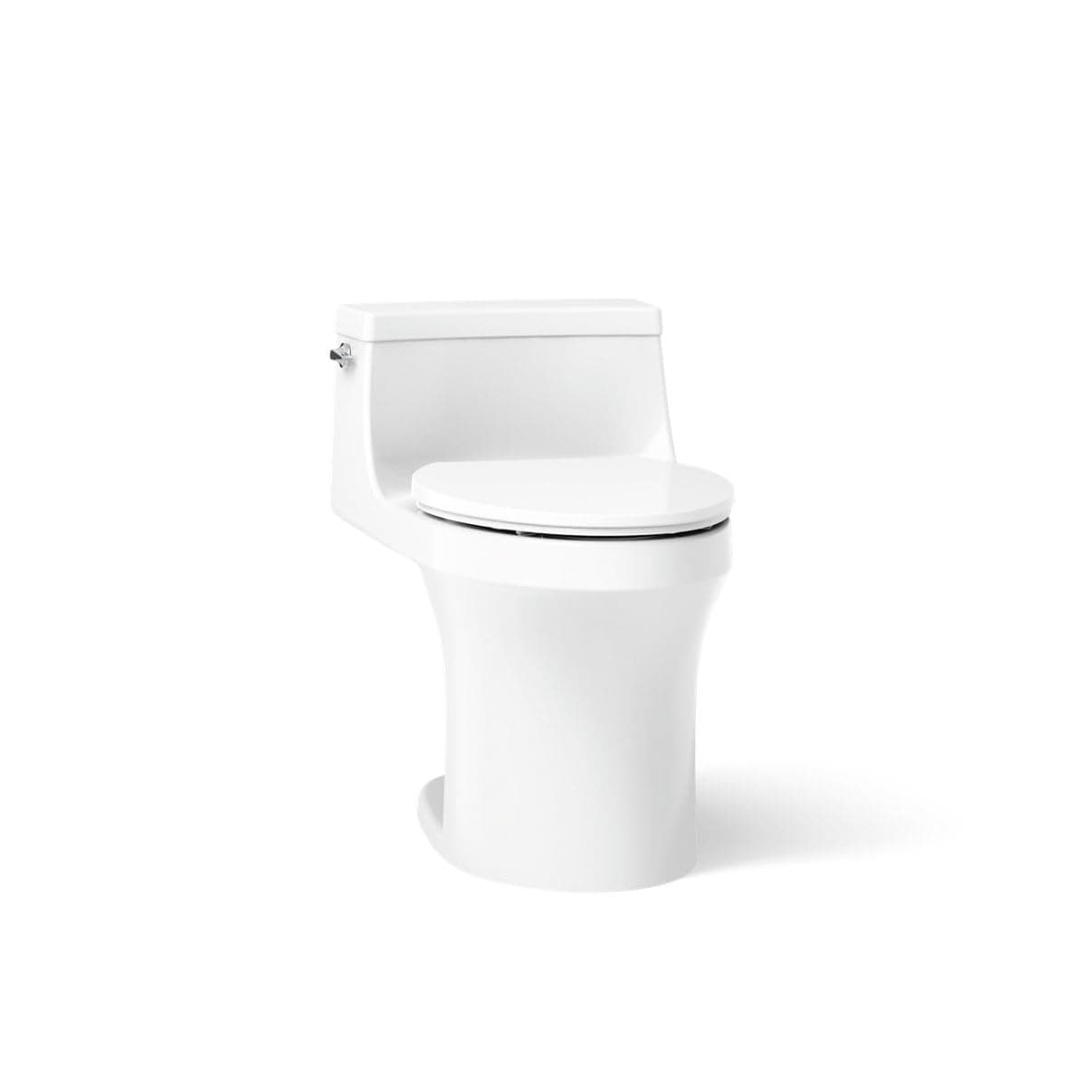 K-5172-0 San Souci Comfort Height Compact Elongated 1.28 GPF Toilet with Aqua Piston Flushing Technology and Left-Hand Trip Lever