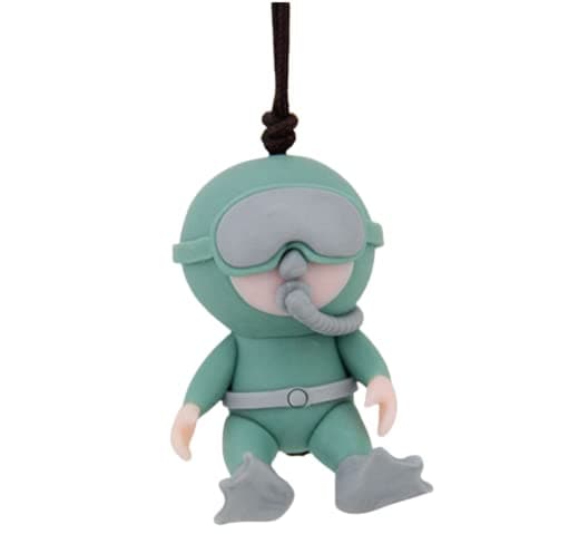 Scuba Prime Diver Key Ring Chain Skuba Diving Water Sport Sea Ocean Blue (Green)