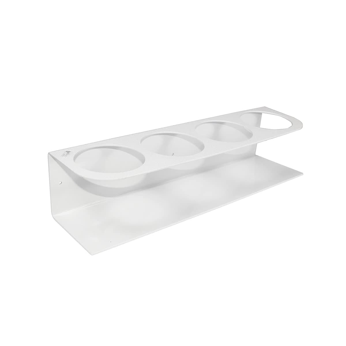 TrippNT 50157 White Acrylonitrile Butadiene Styrene Quadruple Bottle Holder, Stores 4 Bottles of 500mL, 4.25" Diameter x 15" Width x 3.25" Height