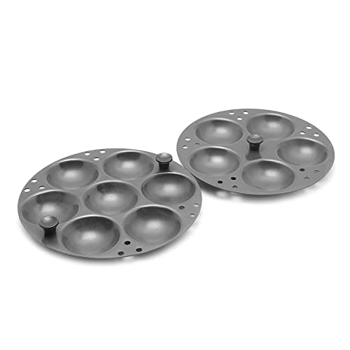 KCL Aluminium Idly Cooker | Idly Streamer Set of 3 Plates | 12 Idli Maker | Gas and Induction Friendly Cookware| Fluffy Idli Maker | Black Idli Pot | Traditional Idly Cooker