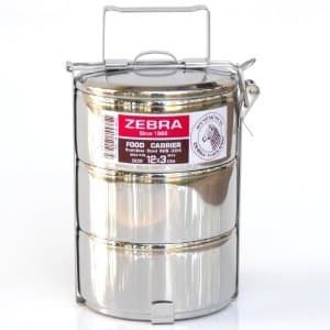 3 -Tier Stainless Steel Food Carrier 12 Cm