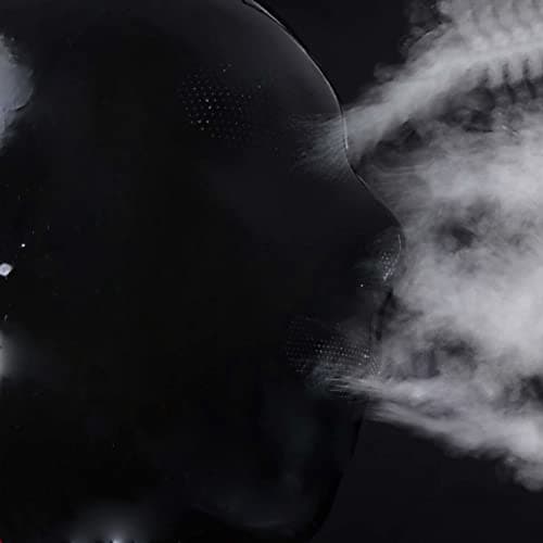 Latex Hood Mask Rubber Catsuit Pinholes for Mouth Eyes and Nose with Zipper Latex Mask