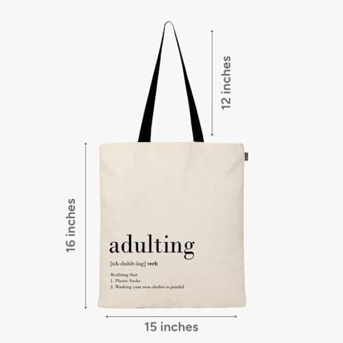 Eco Right Tote Bag for Women, Reusable Grocery Bag, Canvas Tote Bag for Shopping, Cotton Bag for Daily Use, Gifts for Women