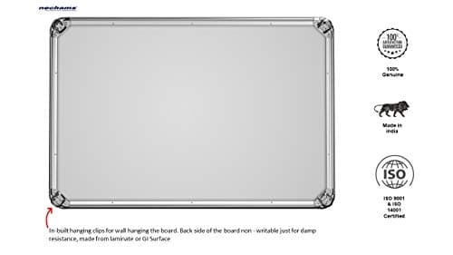 Nechams® Ultima Melamine (Non-Magnetic) Chalkboard, Green Chalkboard/Black Board/Slate Board- Use for School, College, Institutions, Super-Duty Aluminium Frame (Pack of 1 Unit, 3ft x 2ft)