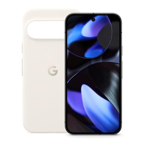 Google Pixel 9 - Unlocked Android Smartphone with Gemini, Advanced Camera, 6.3" Actua Display - Obsidian, 256GB + Pixel 9 & Pixel 9 Pro Case - Stain-Resistant Silicone - Porcelain