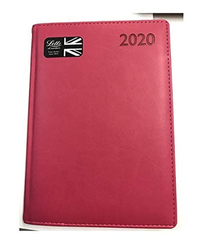 Letts of London 35X-2020 Verona Bright Desk Week to View Calendar A5 Size (Pink)