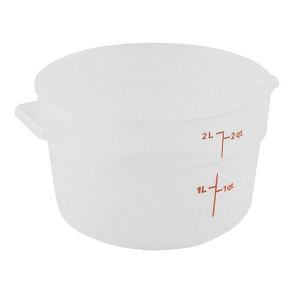 (RFS2PP190 2 Qt. Round Polypropylene Food Storage Container - Camwear