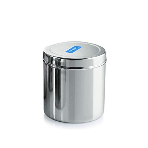 Stainless Steel 22 Gauge Dabba - 3100 ml, 1 Piece, Silver, Manual-Lift – Durable and Elegant Food Storage Container, Ideal for Storing Grains, Snacks, Perfect for Daily Use, Easy to Clean.