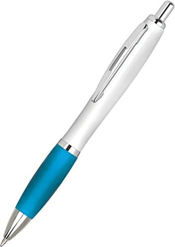 Stamp Design 4U Full Colour Printed Personalised Contour Pens Promotional *Qty - 1* - LIGHT BLUE PEN GRIPS