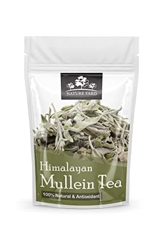 NATURE YARD Mullein Tea For Lungs - 400Gm - Himalayan Lung Detox Leaves For Immune & Respiratory System, Green Tea