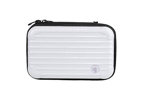 SOMEWHERE HAUTE Hard Shell Travel Cosmetic Case (White)
