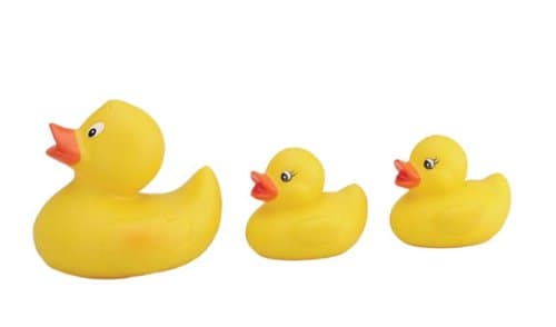 Quackers Ducks PK/3 - yellow rubber ducks