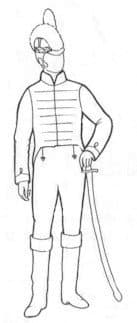 1812 Dragoon Uniform Pattern, Sizes Medium to Large