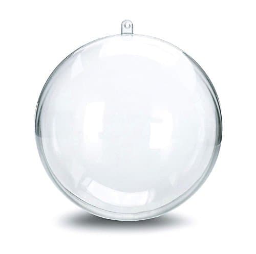 Naice Fillable Ornaments Clear Plastic Fillable Balls Perfect for DIY Crafts - Pack of 12 (80mm