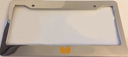 WuTang Ghangsta - Chrome with Yellow Automotive License Plate Frame - 8 Bit