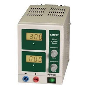 Extech DC Power Supply, 18V, 3A, Dual Display, Adj/Constant