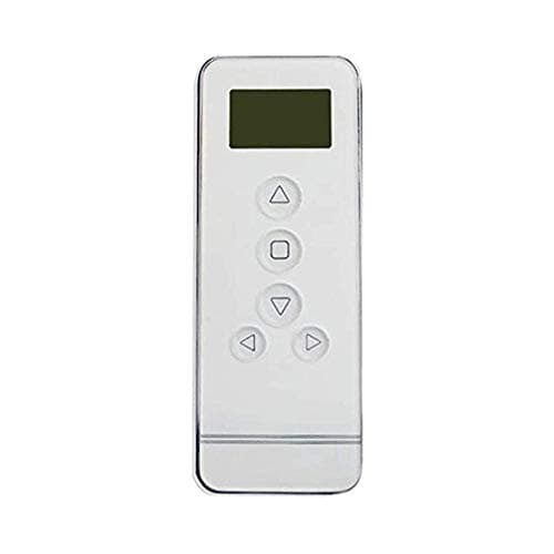 Rollerhouse 6 Channel Timer Remote Control for One Touch Rechargeable Motor Curtain Motor Electrical Controller 433 MHz Control White