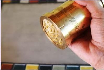 Whizzo Pure Brass 450gm Sev Sancha Machine with Free 6 Different Jali for Making Different Types of Sevaiya, Sev, Gathiya Murukku, Chakli, Bhujia Etc