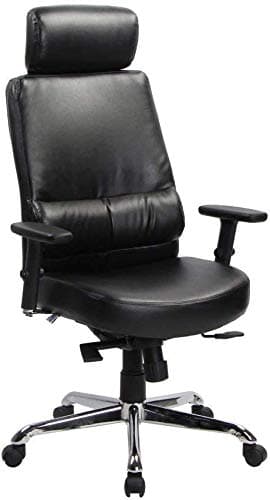 Smugdesk Bonded Leather Ergonomic Office Chair with Customizable Seat and Armrest Positions, Style1565
