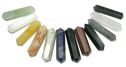 Powerful Set of Ten Double Terminated Points Crystal Healing Men Women Gift Reiki FENG Shui Meditation Gemstone Wellness