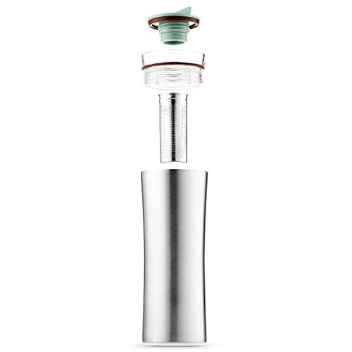 JVR 2G Tea Tumbler with Infuser | 16-ounce Leak-proof Tea Infuser Bottle | BPA-Free Stainless Steel Coffee & Tea Travel Mug | Double-wall Vacuum Insulated Tea Thermos | Loose Leaf Tea Infuser Tumbler