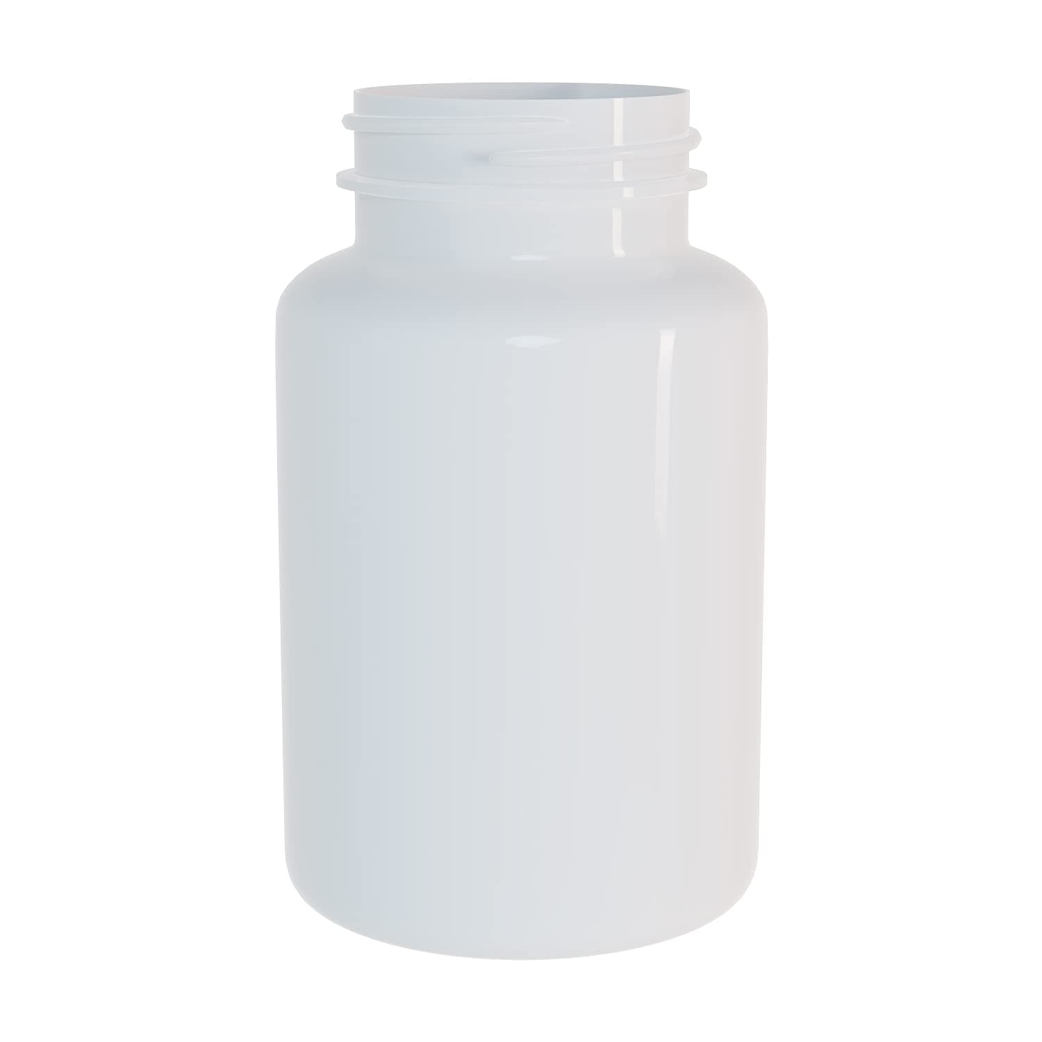 150cc White HDPE S-Packer Wide Mouth Round Plastic Bottle - 38-400 Neck 25 Pack Pharmaceutical Grade