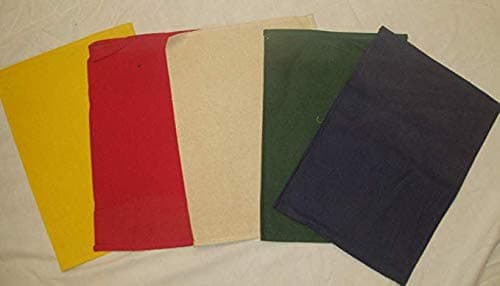 Pack of 5 Heavy Duty Cotton Canvas Cash, Change, Money, Coin, Fruit Machine, Sorting Bags