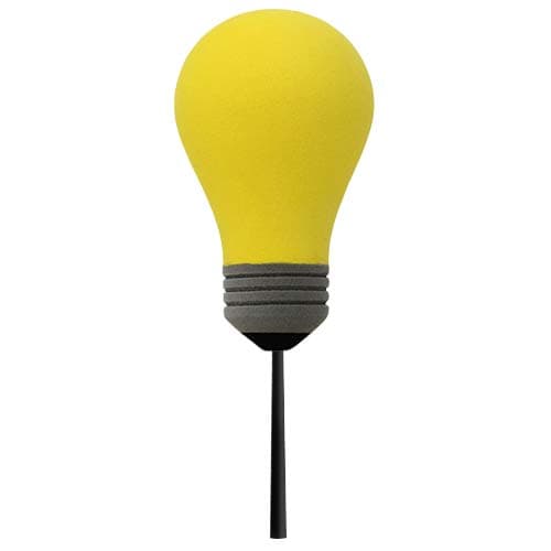 Genuine Coolballs Limited Edition Yellow Bright Idea Light Bulb EVA Foam Antenna Topper Auto Accessory - Fits Thin Style Antenna