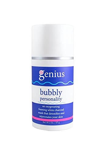 Genius Foaming Facial: Best White Charcoal Detox Mask for Blackheads, Skin Detox Treatment - Oxygenating, Hydrating Facial Massage - Acne Remover Natural Skincare Cleanser for Body Gentle Exfoliation