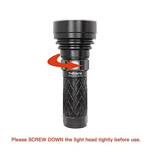 THRUNITE Catapult V6 SST70 LED Rechargeable Flashlight, 756 Yard Throw, 2836 High Lumens Bright Searchlight For Hiking, Camping, and Hunting, Upgraded Version of V6 - CW, Aluminum, Pack of 1