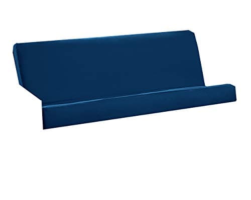 Royal Sleep Products Futon Cover with 3 Sided Zipper - Factory Direct - Full or Queen - Solid Colors - Premium Cotton/Polyester Blend - Futon Mattress Cover (Navy, Full (Fits 6" to 8" Mattress))