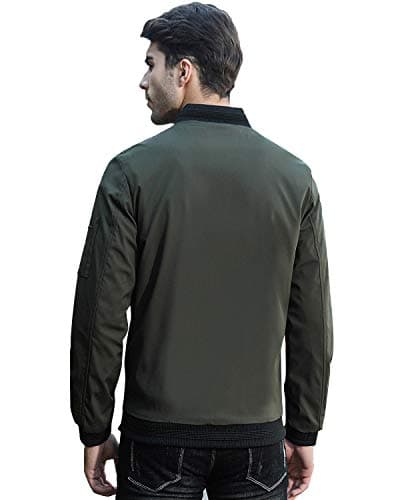 sandbank Men's Slim Fit Lightweight Softshell Flight Bomber Jacket Coat