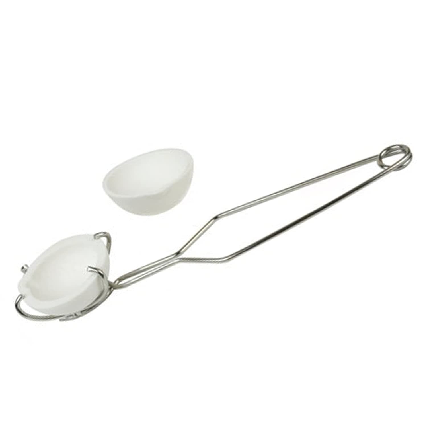 Small Melting Ceramic Crucible Dish Cup Set of 2 Melting Gold Silver Copper Whip Tongs Handle 2A