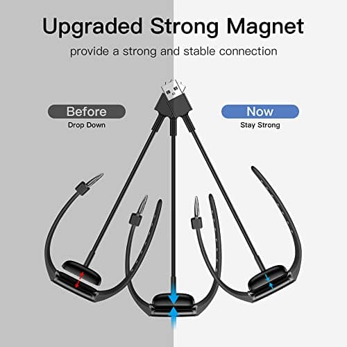 Charger Replacement for Fitbit-Charge-5-Luxe Cable:Fast Charging 3.3Ft Long USB Cord Accessories for Luxe/Charge 5 Smartwatch, 2 Pack(Black)