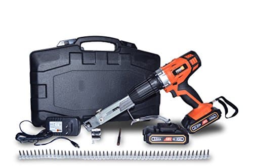 Feider FPVP18-2A Cordless Drill Driver with a Strip of Screws for Plasterboard 18 V